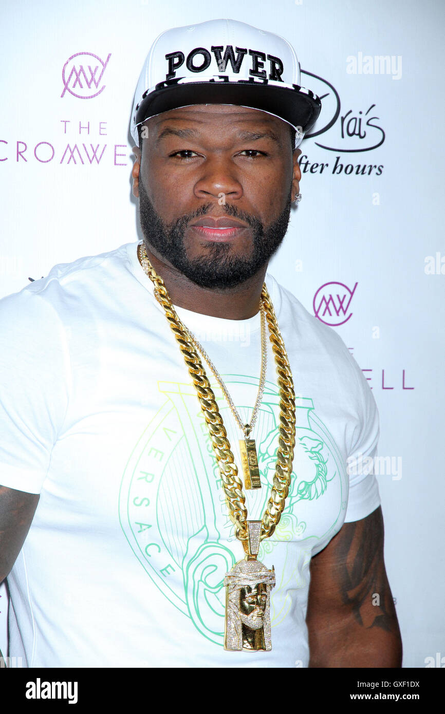 Drai's Nightclub welcomes rapper 50 Cent for Dual Celebration at The Cromwell  Featuring: 50 Cent, Curtis Jackson Where: Las Vegas, Nevada, United States When: 16 Jul 2016 Stock Photo