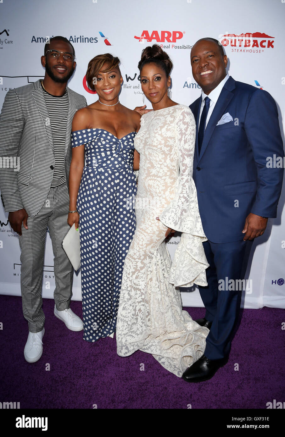 HollyRod presents the 18th annual DesignCare Gala at the Sugar Ray Leonard's Estate  Featuring: Chris Paul, Jada Crawley, Holly Robinson Peete, Rodney Peete Where: Pacific Palisades, California, United States When: 16 Jul 2016 Stock Photo