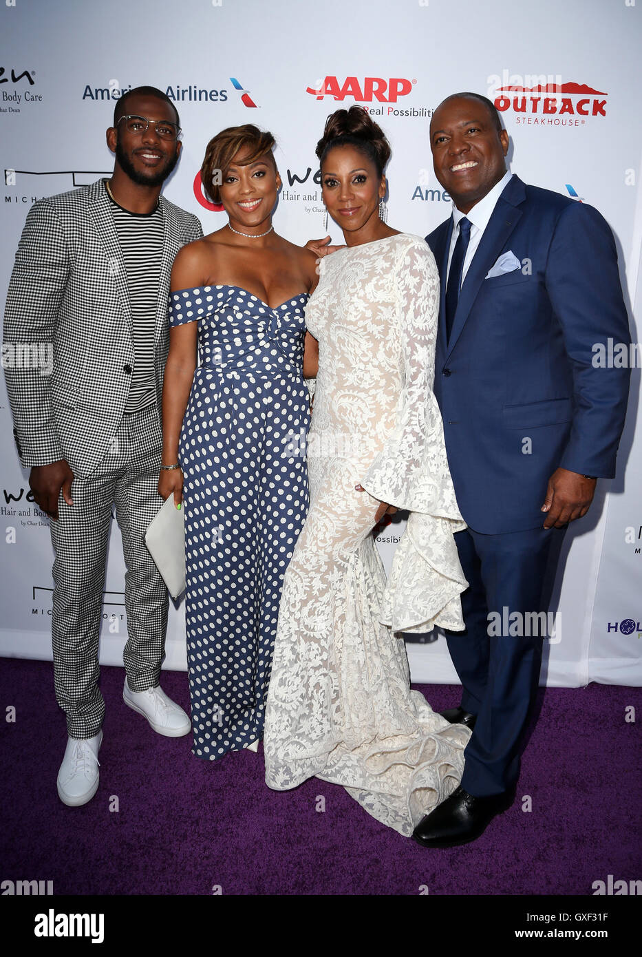 HollyRod presents the 18th annual DesignCare Gala at the Sugar Ray Leonard's Estate  Featuring: Chris Paul, Jada Crawley, Holly Robinson Peete, Rodney Peete Where: Pacific Palisades, California, United States When: 16 Jul 2016 Stock Photo