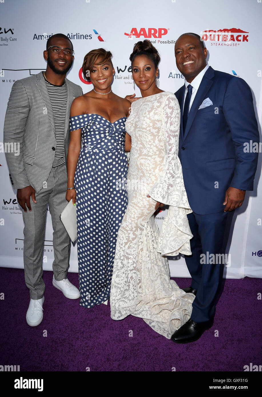 HollyRod presents the 18th annual DesignCare Gala at the Sugar Ray Leonard's Estate  Featuring: Chris Paul, Jada Crawley, Holly Robinson Peete, Rodney Peete Where: Pacific Palisades, California, United States When: 16 Jul 2016 Stock Photo