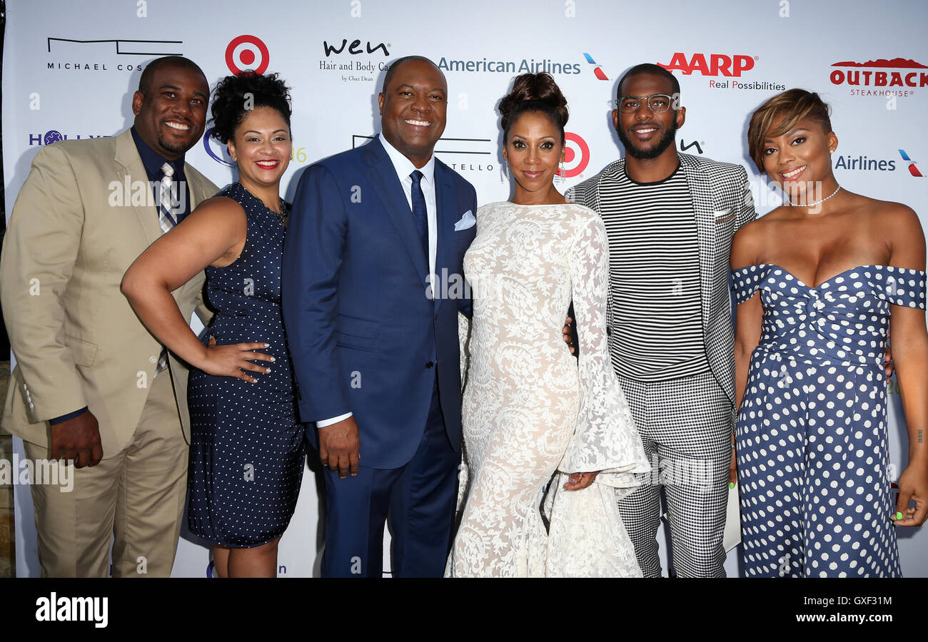 HollyRod presents the 18th annual DesignCare Gala at the Sugar Ray Leonard's Estate  Featuring: Chris Paul, Jada Crawley, Holly Robinson Peete, Rodney Peete Where: Pacific Palisades, California, United States When: 16 Jul 2016 Stock Photo