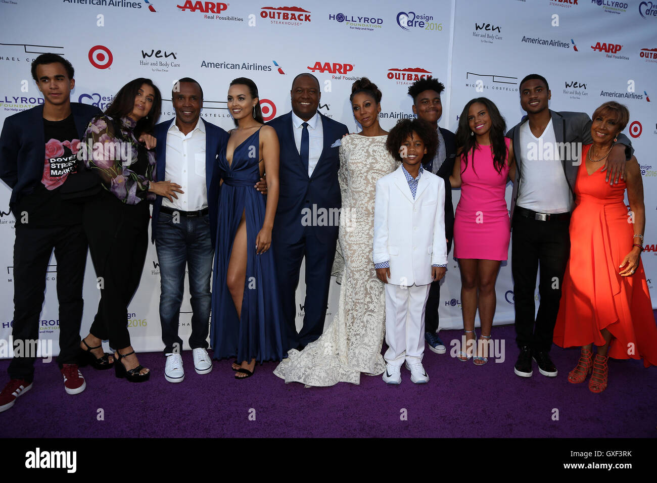 HollyRod 18th Annual DesignCare Gala  Featuring: Daniel Ray Leonard, Bernadette Robi, Sugar Ray Leonard, Camille Leonard, player Rodney Peete, Holly Robinson Peete, Robinson James Peete, Roman Peete, Ryan Elizabeth Peete, Rodney Peete Jr, and Dolores Robi Stock Photo