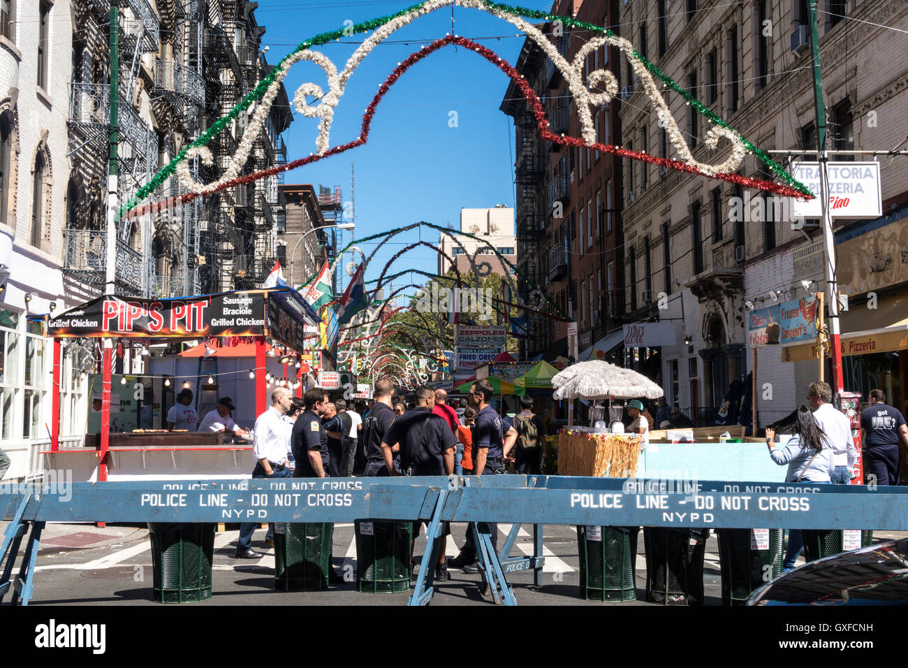 2016 Feast of San Gennaro, Mulberry Street, New York, USA Stock Photo