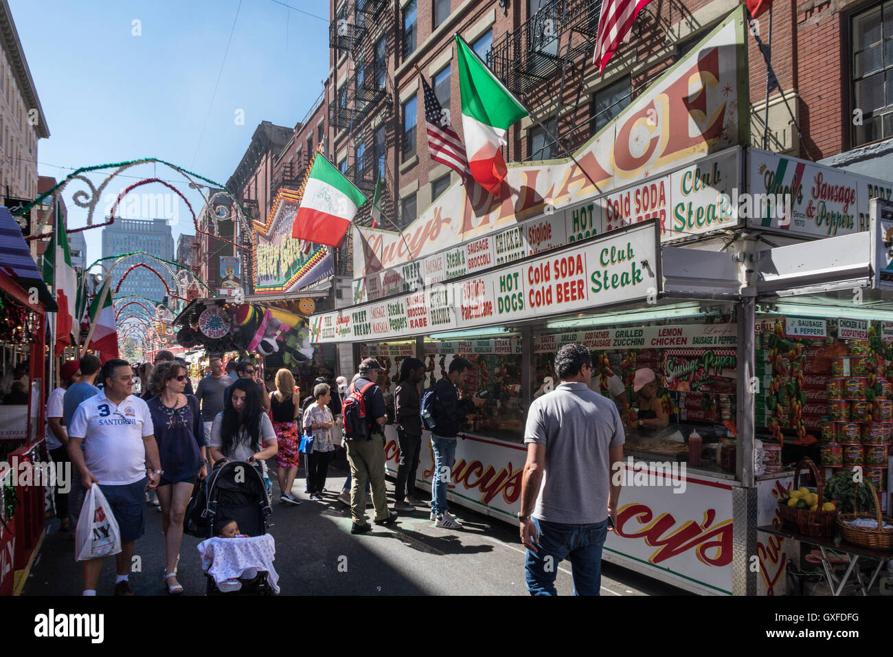 2016 Feast of San Gennaro, Mulberry Street, New York, USA Stock Photo