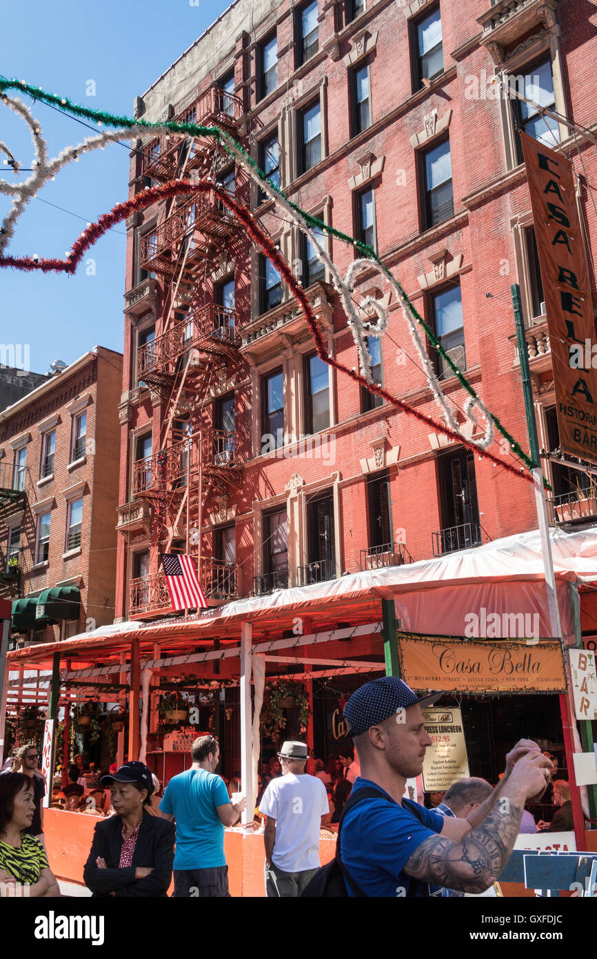 2016 Feast of San Gennaro, Mulberry Street, New York, USA Stock Photo