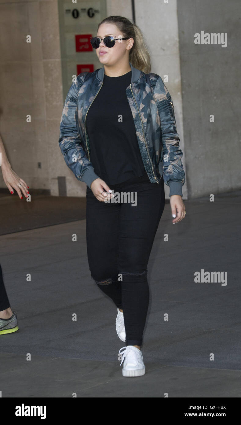 Celebrities at the BBC Radio studios  Featuring: Grace Sewell Where: London, United Kingdom When: 17 Jul 2016 Stock Photo