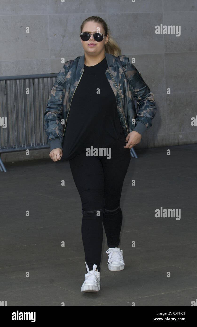 Celebrities at the BBC Radio studios  Featuring: Grace Sewell Where: London, United Kingdom When: 17 Jul 2016 Stock Photo