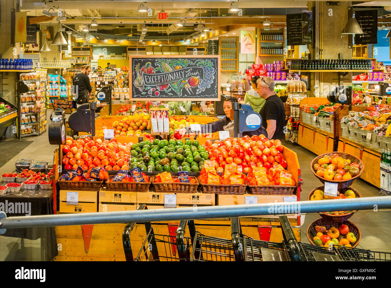 Fresh fruit, Urban Fare Grocery Store, Vancouver, British Columbia, Canada Stock Photo