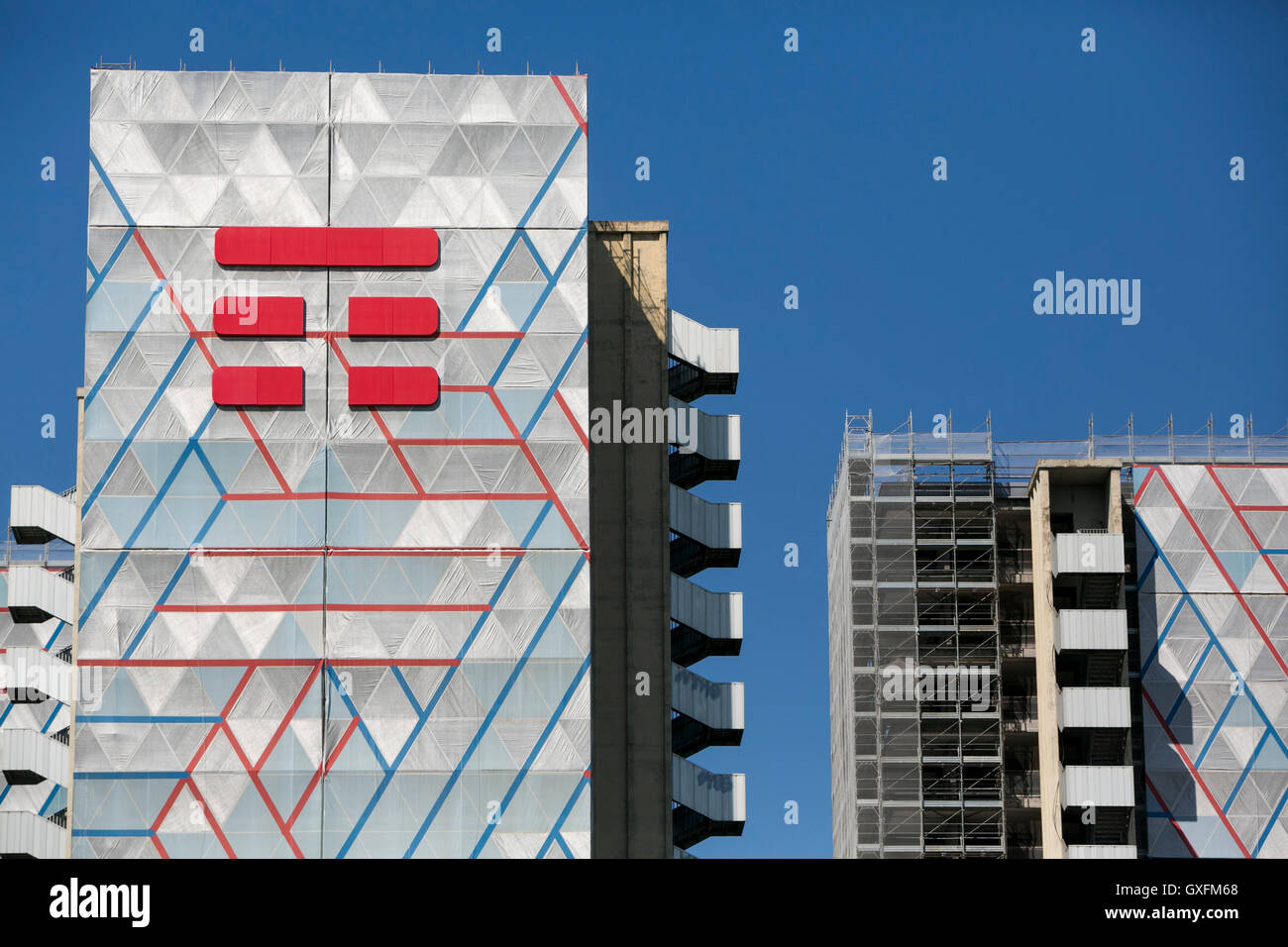 A logo sign outside of the future headquarters of Telecom Italia (TIM) in  Rome, Italy on September 2, 2016 Stock Photo - Alamy