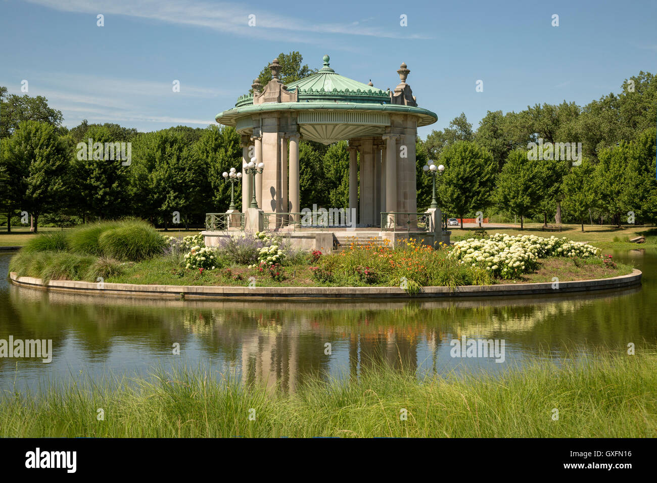 Nathan Frank Bandstand, gazebo at Forest Park, St. Louis Missouri, USA