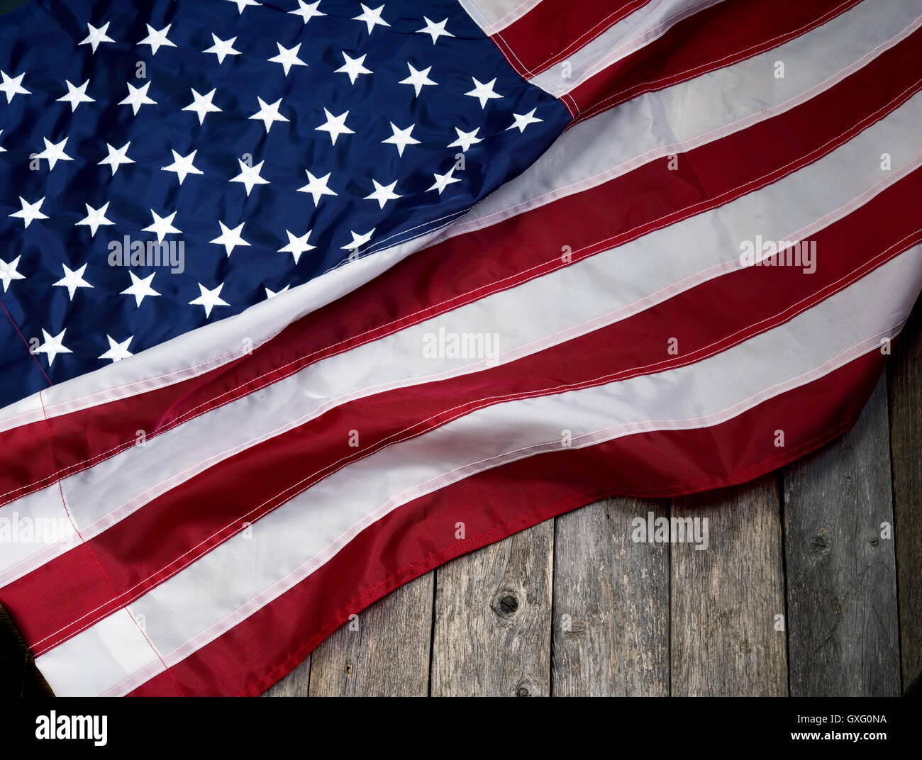 Old glory flag with room for your type. Stock Photo