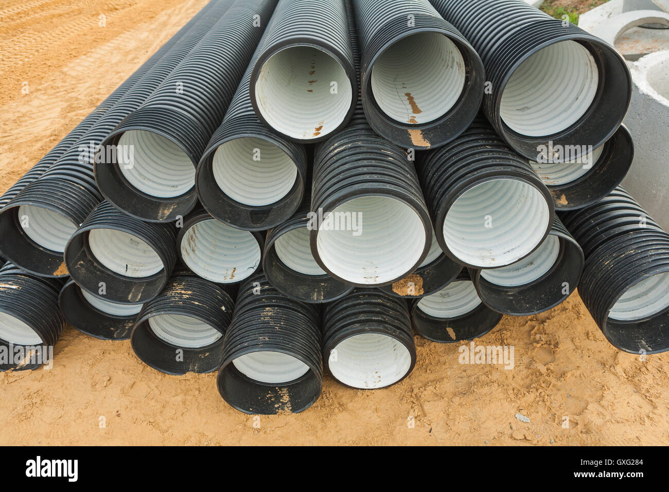 Ribbed pipe hi-res stock photography and images - Alamy