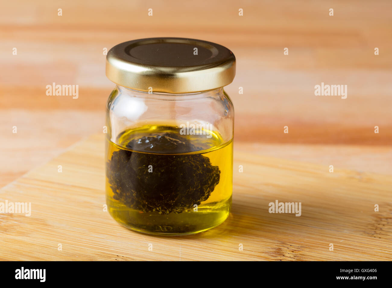 Black Summer Truffle in Jar Stock Photo Alamy