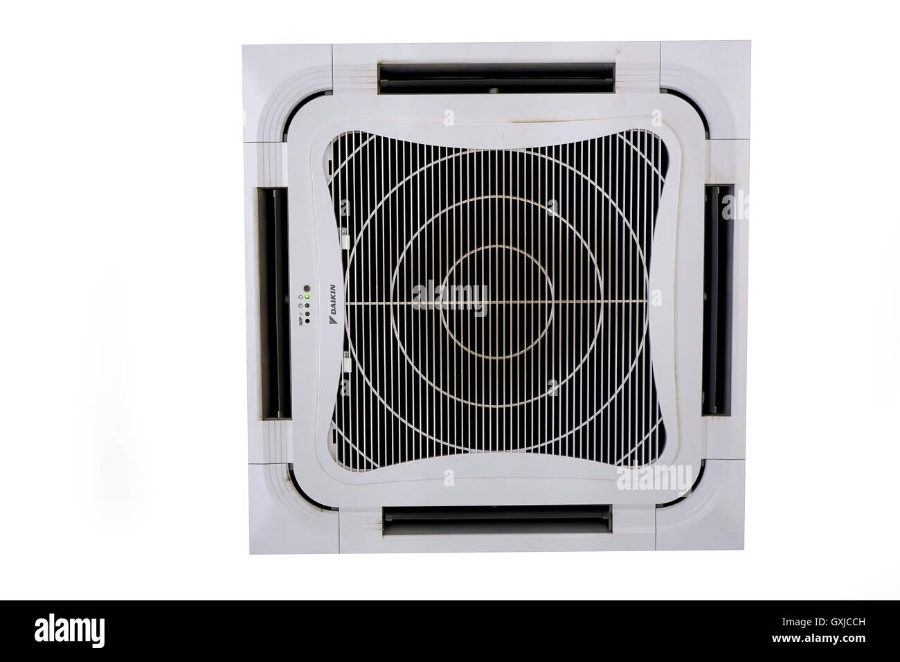 Central Air Conditioning Vent In The Hotel Ceiling Stock