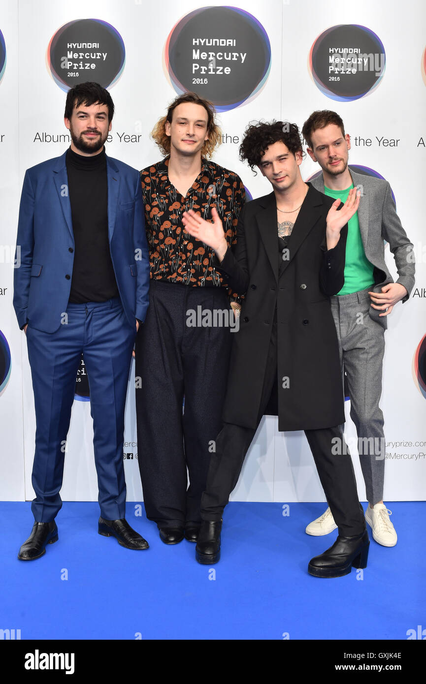 The 1975 (l-r Ross Macdonald, George Daniel, Matthew Healy, Adam Hann