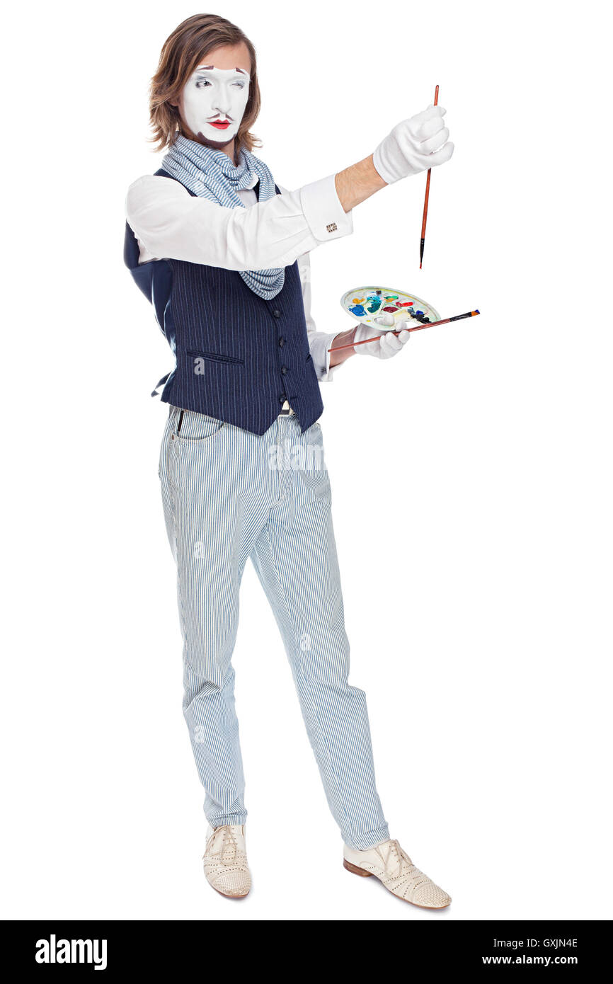 Mime artist white face paint hires stock photography and images Alamy