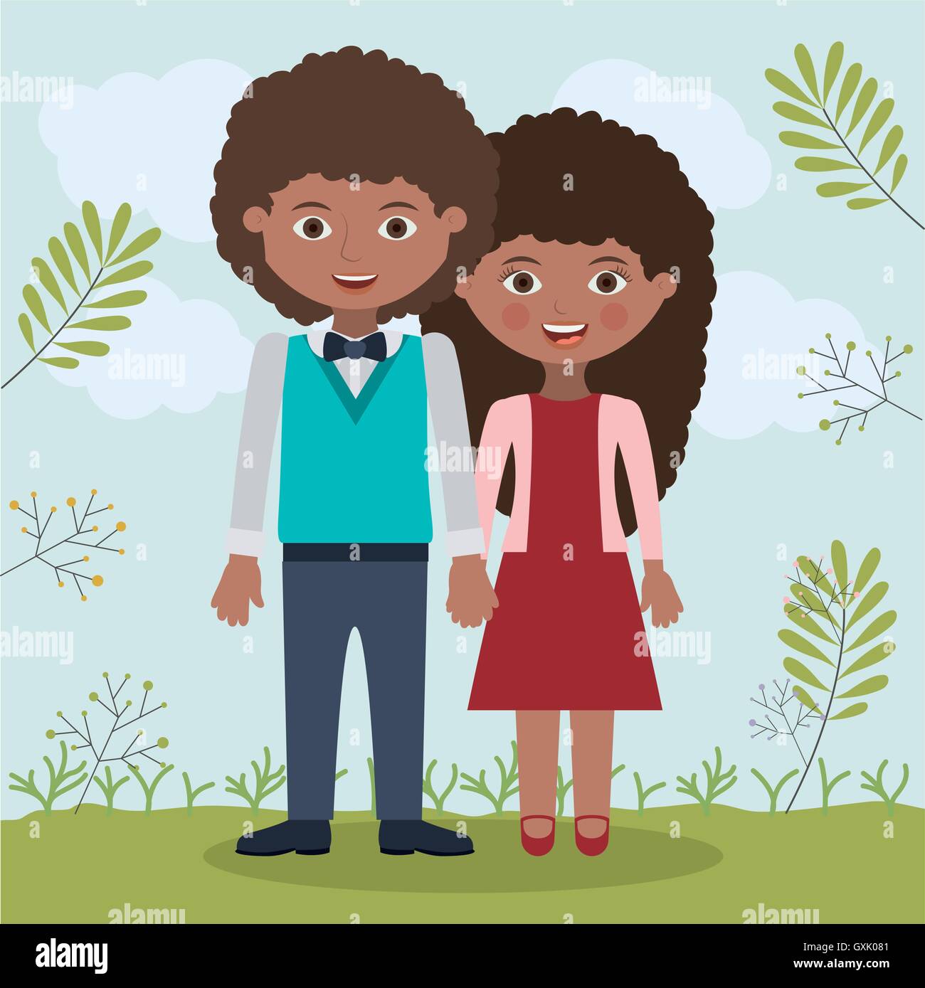 Couple relationship portrait design Stock Vector Image & Art - Alamy