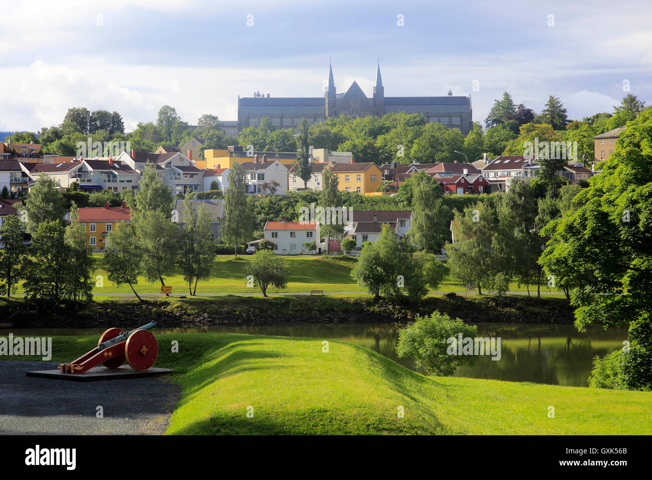 View over River Nidelva towards Norwegian University of Science and