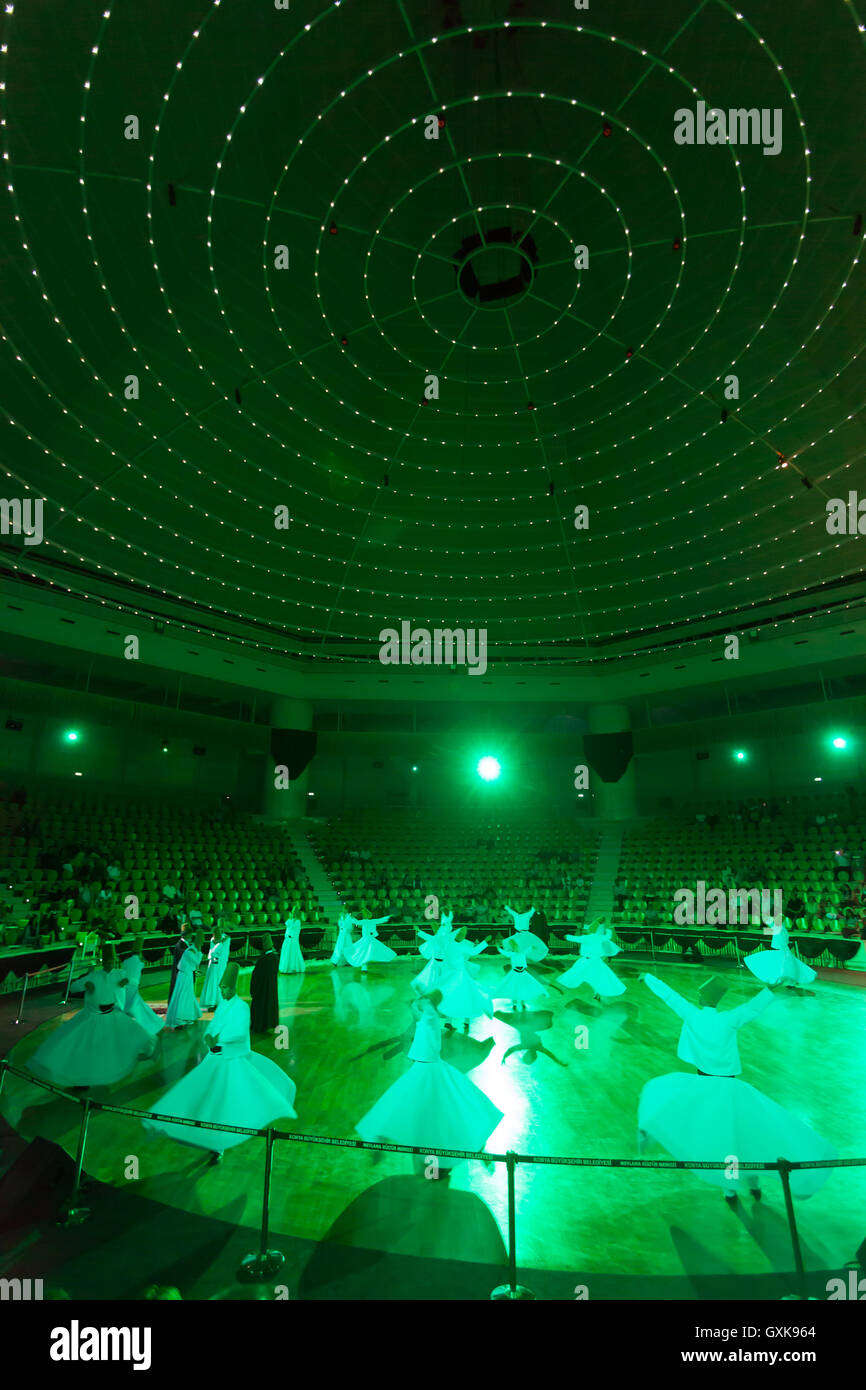 18.08-2013, Konya,Turkye. Dancing dervishes Stock Photo