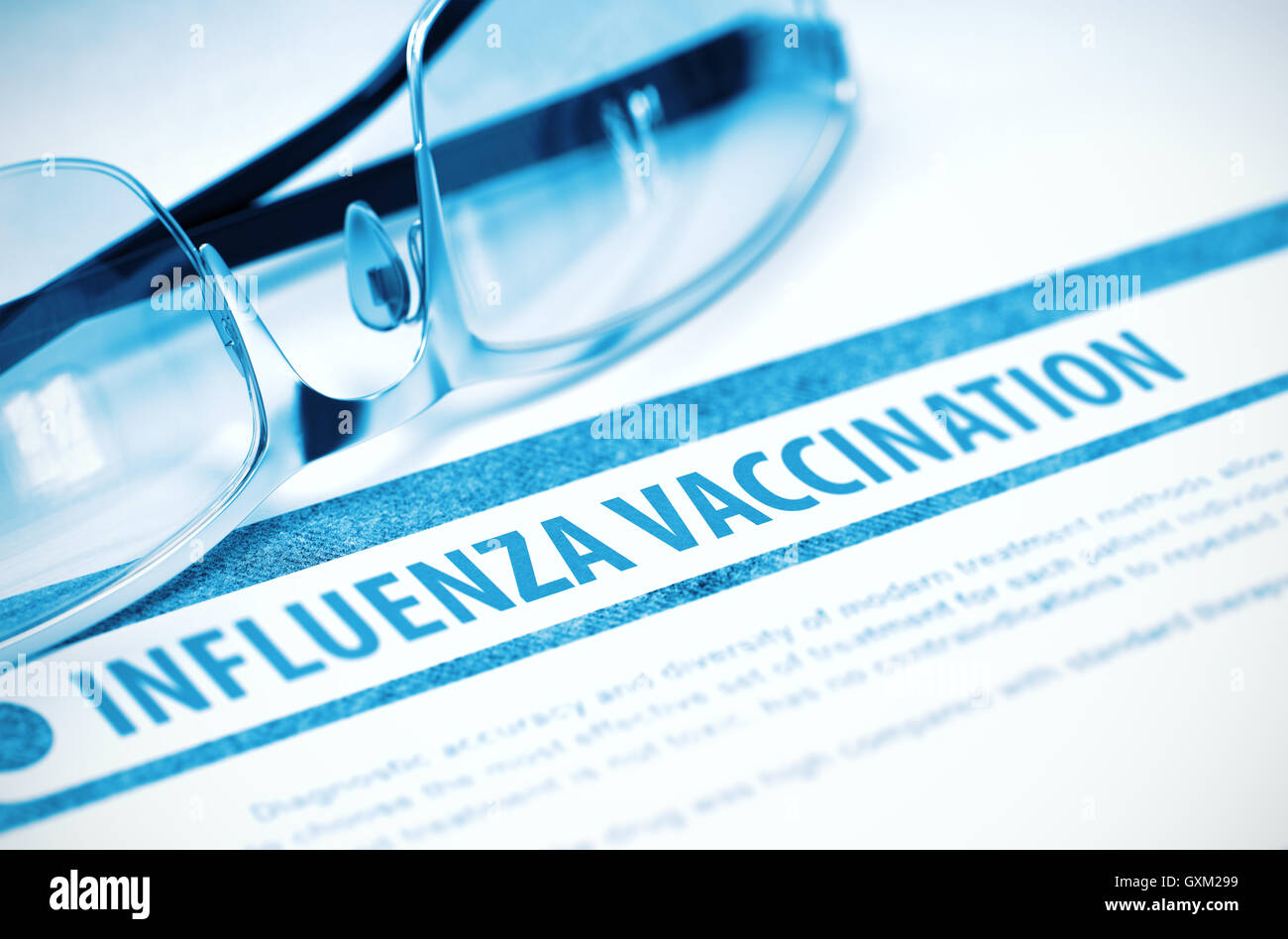 Influenza Vaccination. Medicine. 3D Illustration. Stock Photo