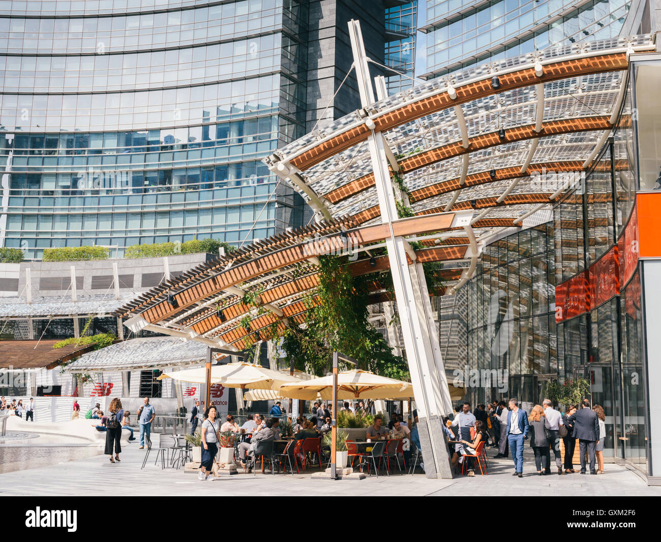Piazza Gae Aulenti in Milan (Gae Aulenti square), new gateway to one of European s most stylish cities Stock Photo