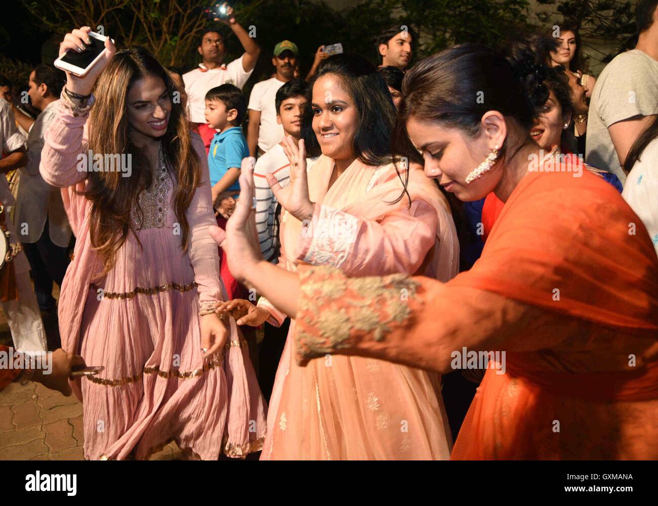 Bollywood actor Salman Khan's sister Arpita Khan Sharma participates