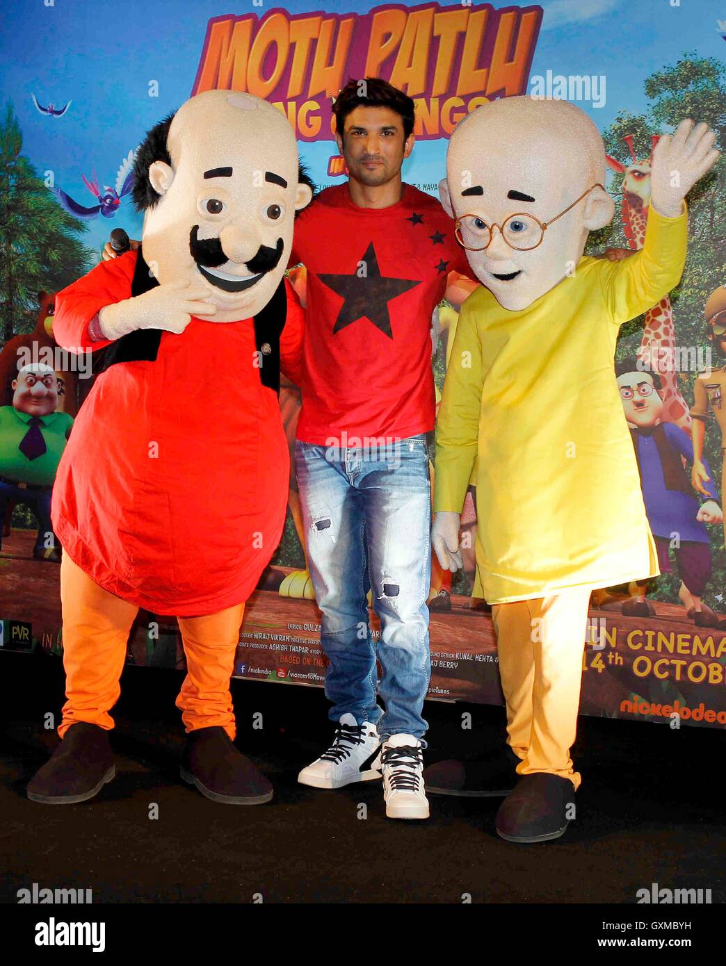 Sushant Singh Rajput ; Indian Bollywood actor at launch of first 3D stereoscopic animated movie Motu Patlu King of Kings in Mumbai India Asia Stock Photo - Alamy Sushant Singh Rajput ; Indian Bollywood actor at launch of first 3D stereoscopic animated movie Motu Patlu King of Kings in Mumbai India Asia Stock Photo - Alamy