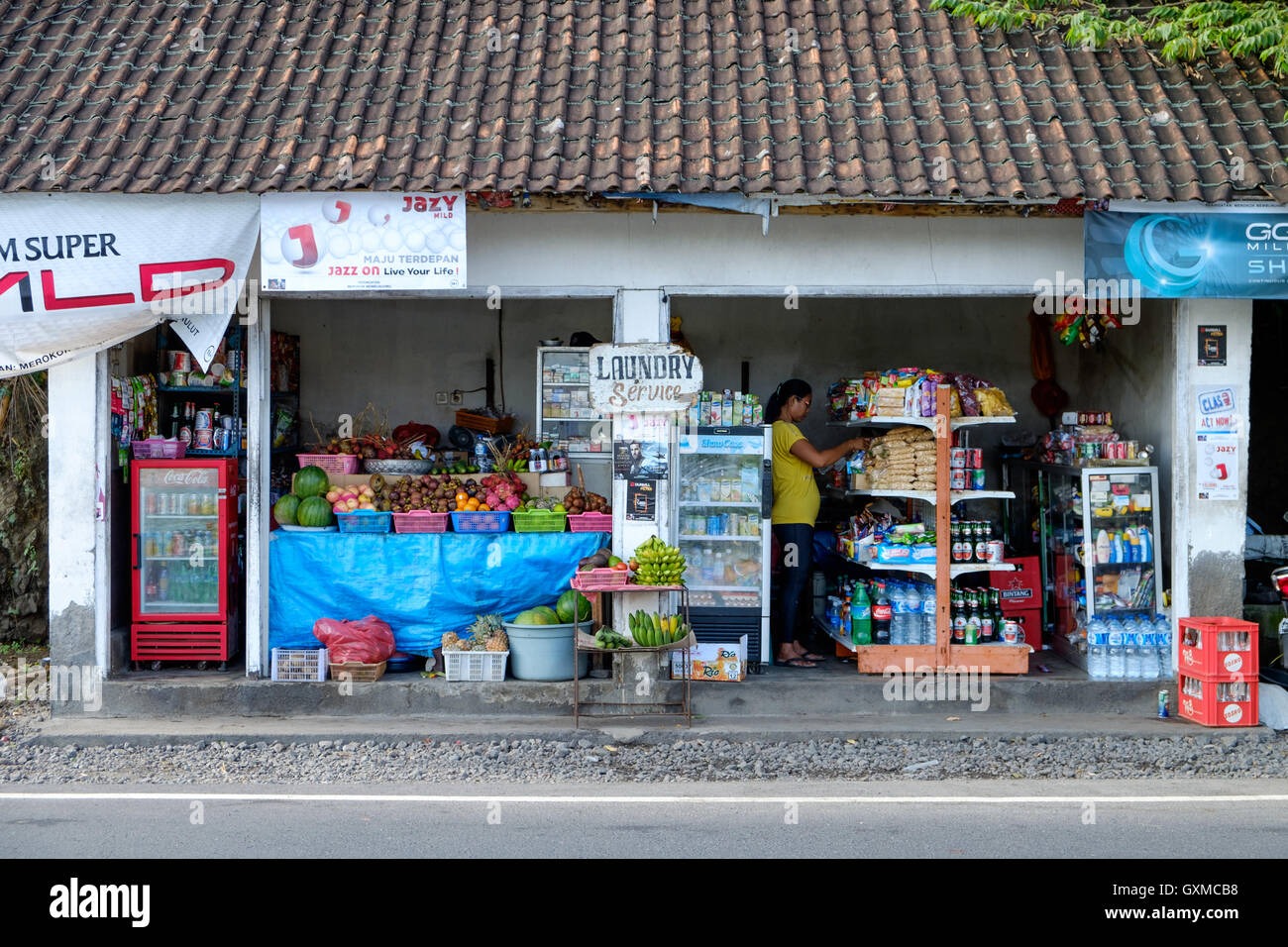 Shop in Candi Dasa, Bali, Indonesia Stock Photo