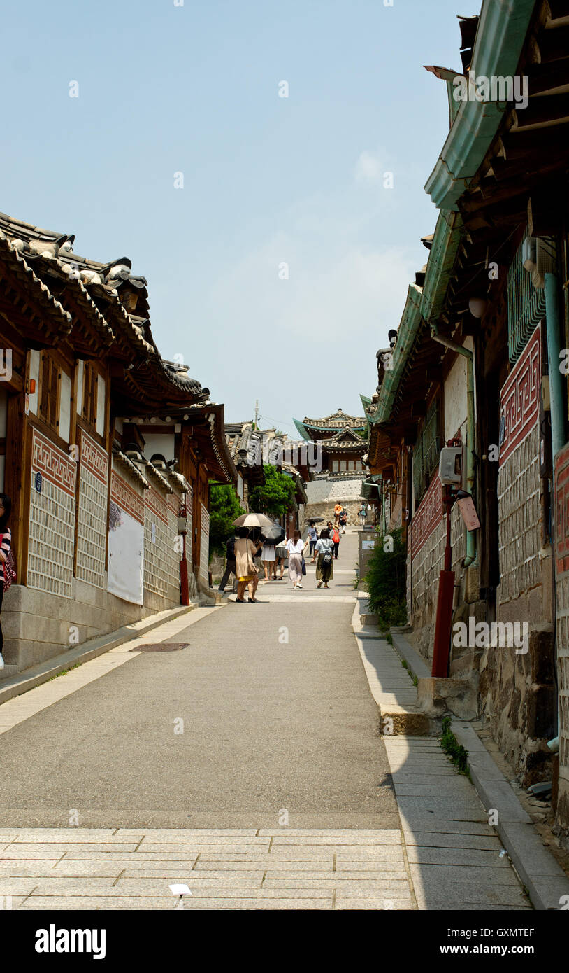 Bukchon Hanok village in summer in Seoul, Korea Stock Photo - Alamy