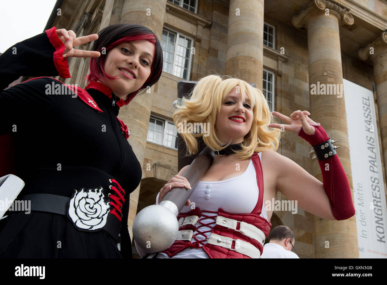 Two japanese women pose in hi-res stock photography and images - Alamy
