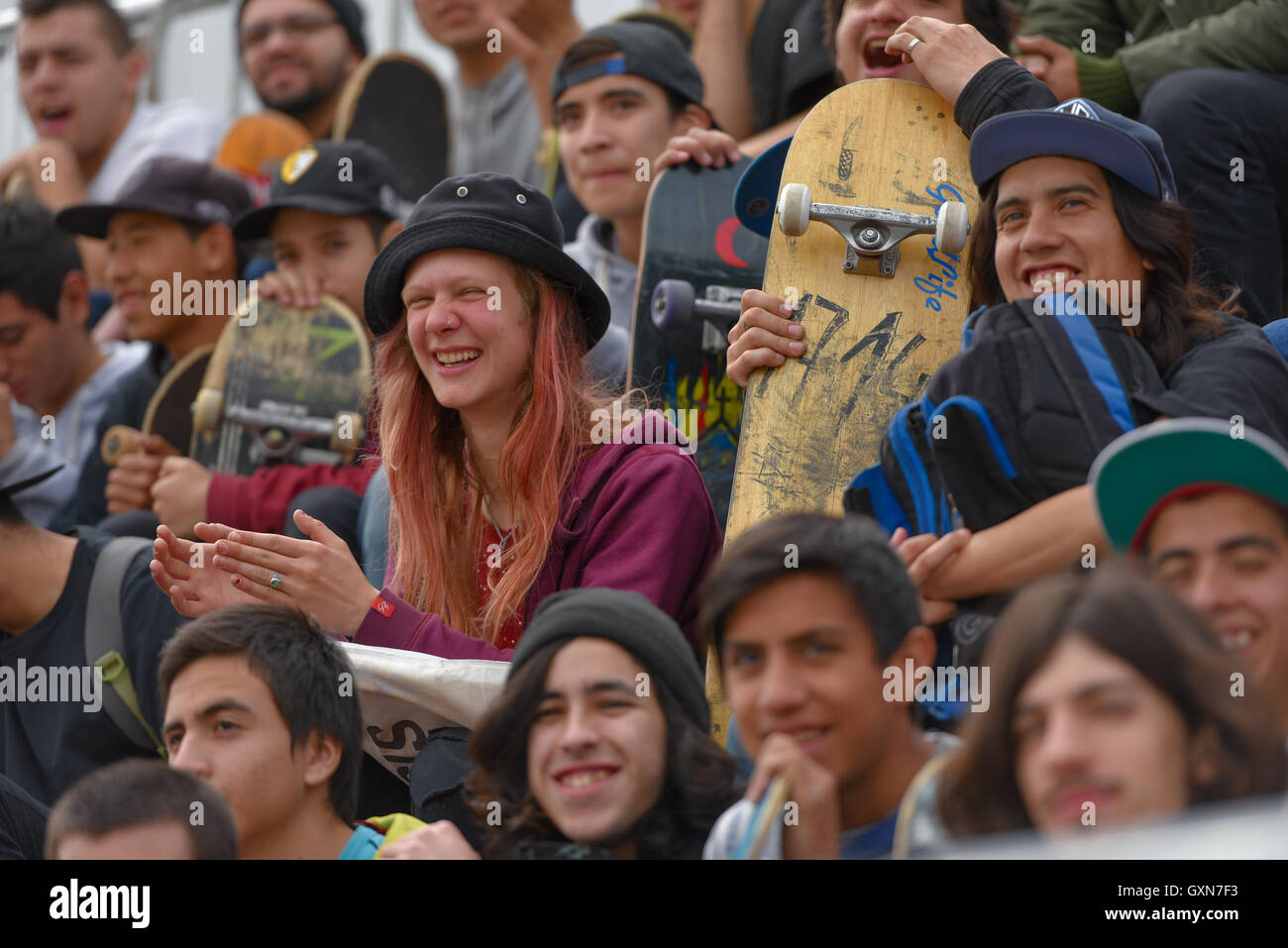 Buenos Aires, Argentina. 16 Sept, 2016. Emerica skateboard team demo at Tecnopolis in Buenos Aires, Argentina. Credit:  Anton Velikzhanin/Alamy Live News Stock Photo