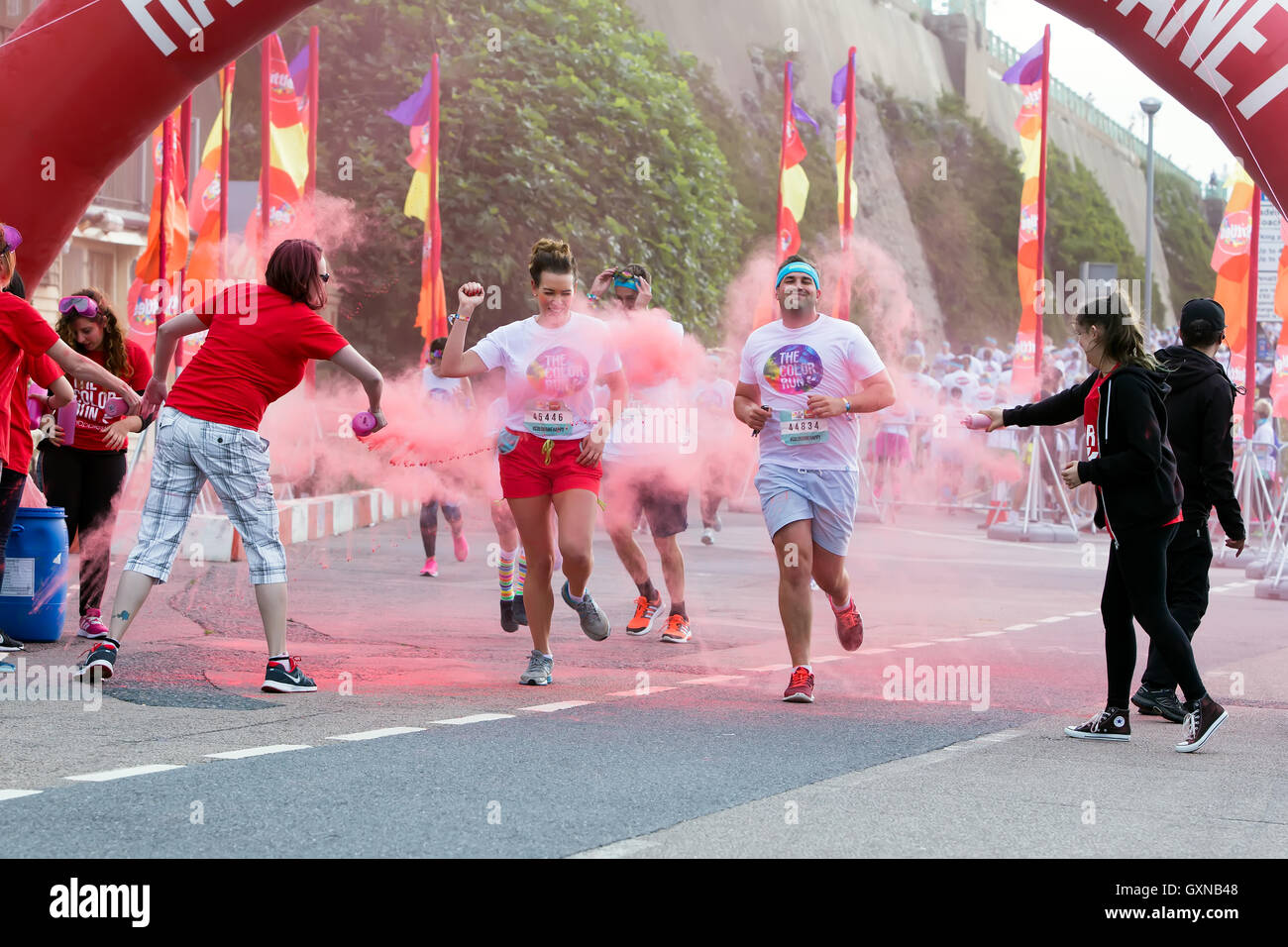 This is the Colour Run, Brighton 2016 Stock Photo Alamy