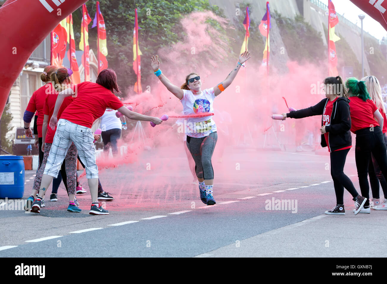 This is the Colour Run, Brighton 2016 Stock Photo Alamy