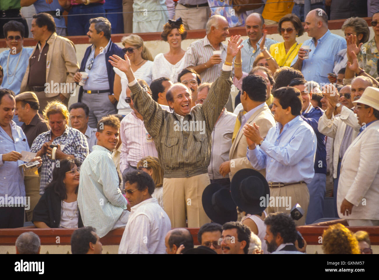 CARACAS, VENEZUELA - Presidential candidate Carlos Andres Perez campaign January 1988 Stock Photo