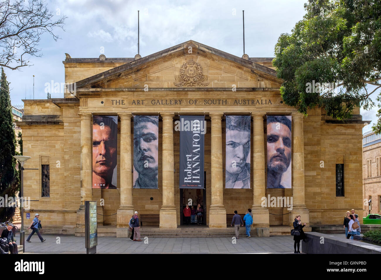 The exterior of the ornate Art Gallery of South Australia Stock Photo