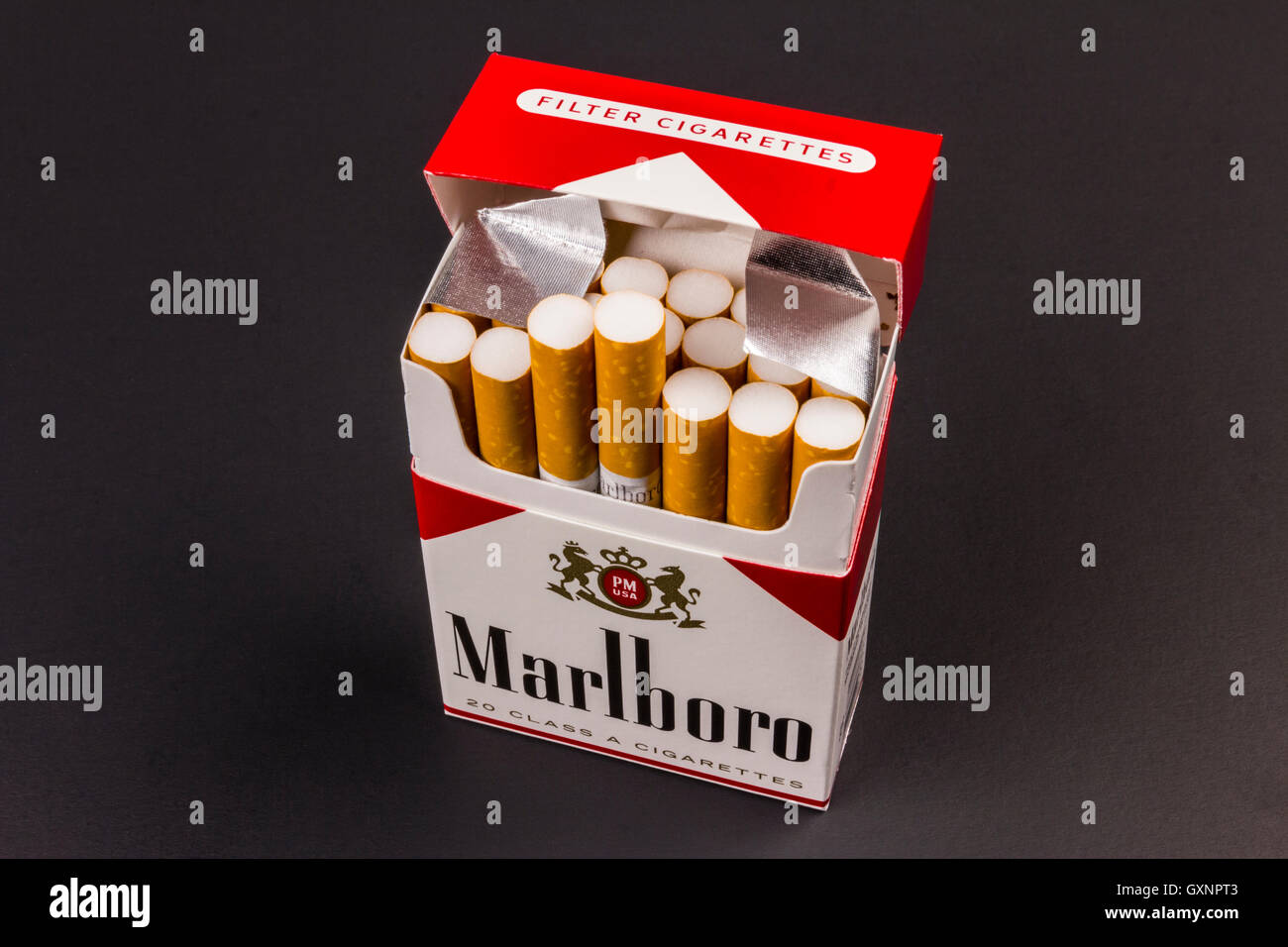 Indianapolis - Circa August 2016: Marlboro Cigarettes. Marlboro is a ...