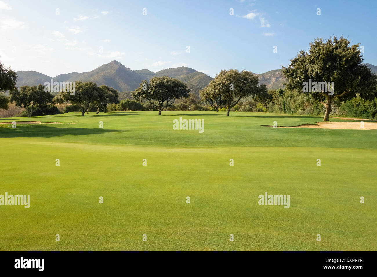 Fairway of golf course, Lauro Golf, Malaga, Andalusia, Spain Stock Photo -  Alamy