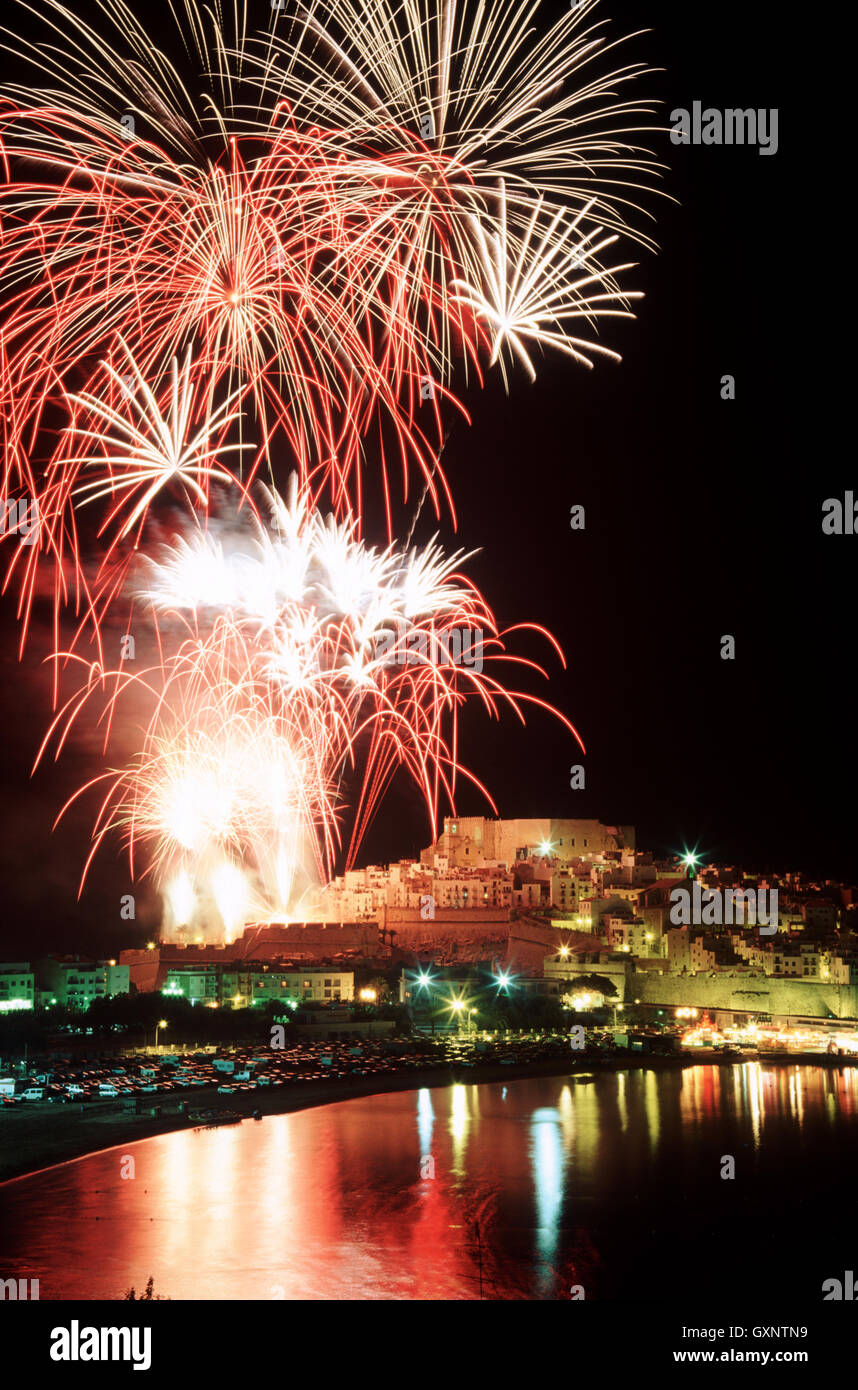 Fireworks in Spanish sky Image by © Rob Matheson Stock Photo Alamy