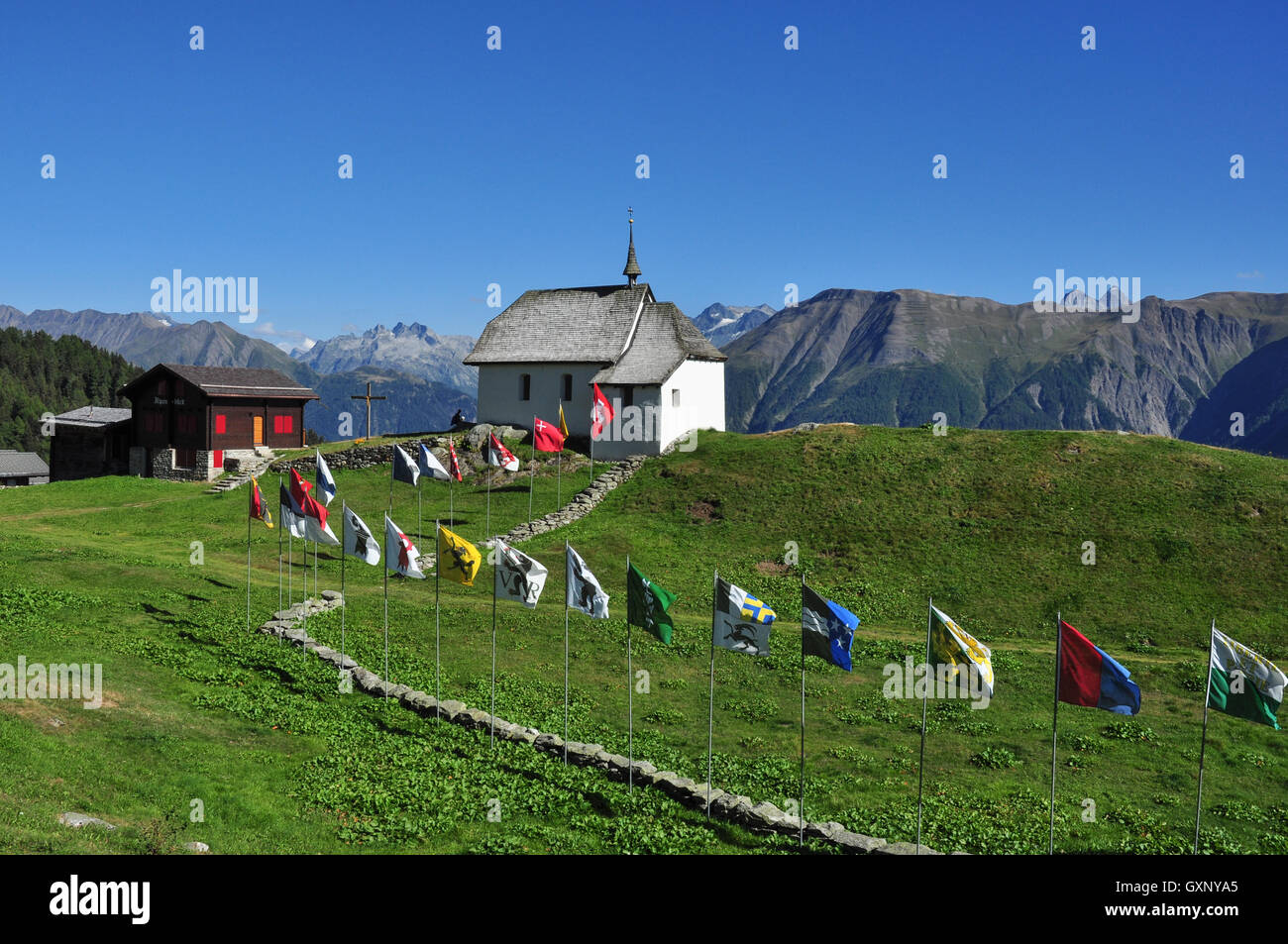 Church in bettmeralp swiss alps hi-res stock photography and images - Alamy