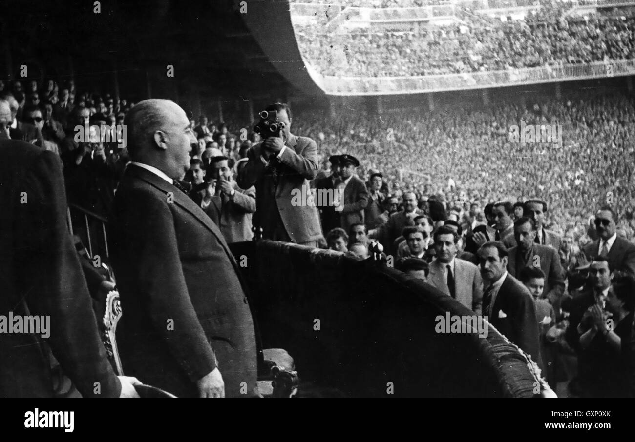 FRANCISCO FRANCO (1892-1975) Caudillo Spain at an event in Madrid in 1944 Stock Photo