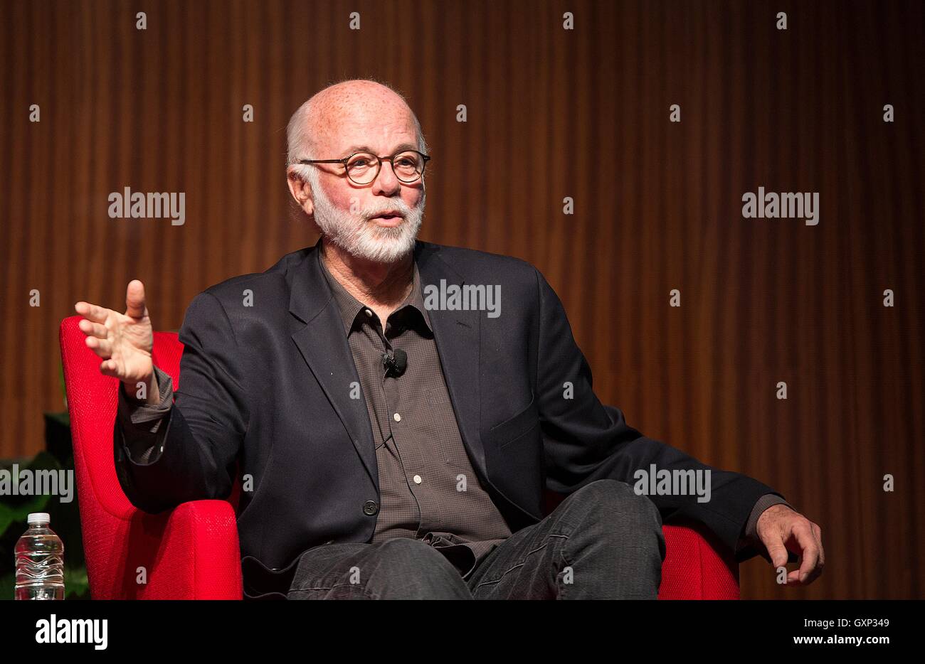 Pulitzer prize-winning photojournalist David Hume Kennerly participates in a panel discussion about photography during the Vietnam War at the LBJ Presidential Library April 27, 2016 in Austin, Texas. Stock Photo