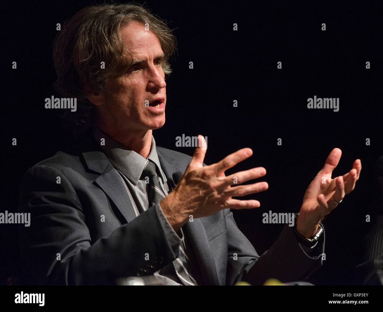 Film director Jay Roach discusses his new HBO film All the Way after a special preview screening at the LBJ Presidential Library May 11, 2016 in Austin, Texas. Stock Photo
