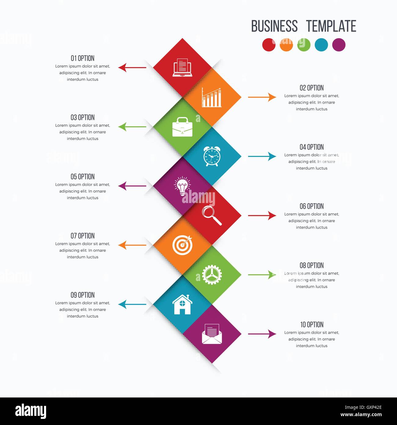 Vector infographic design 10 options Stock Vector Image & Art - Alamy