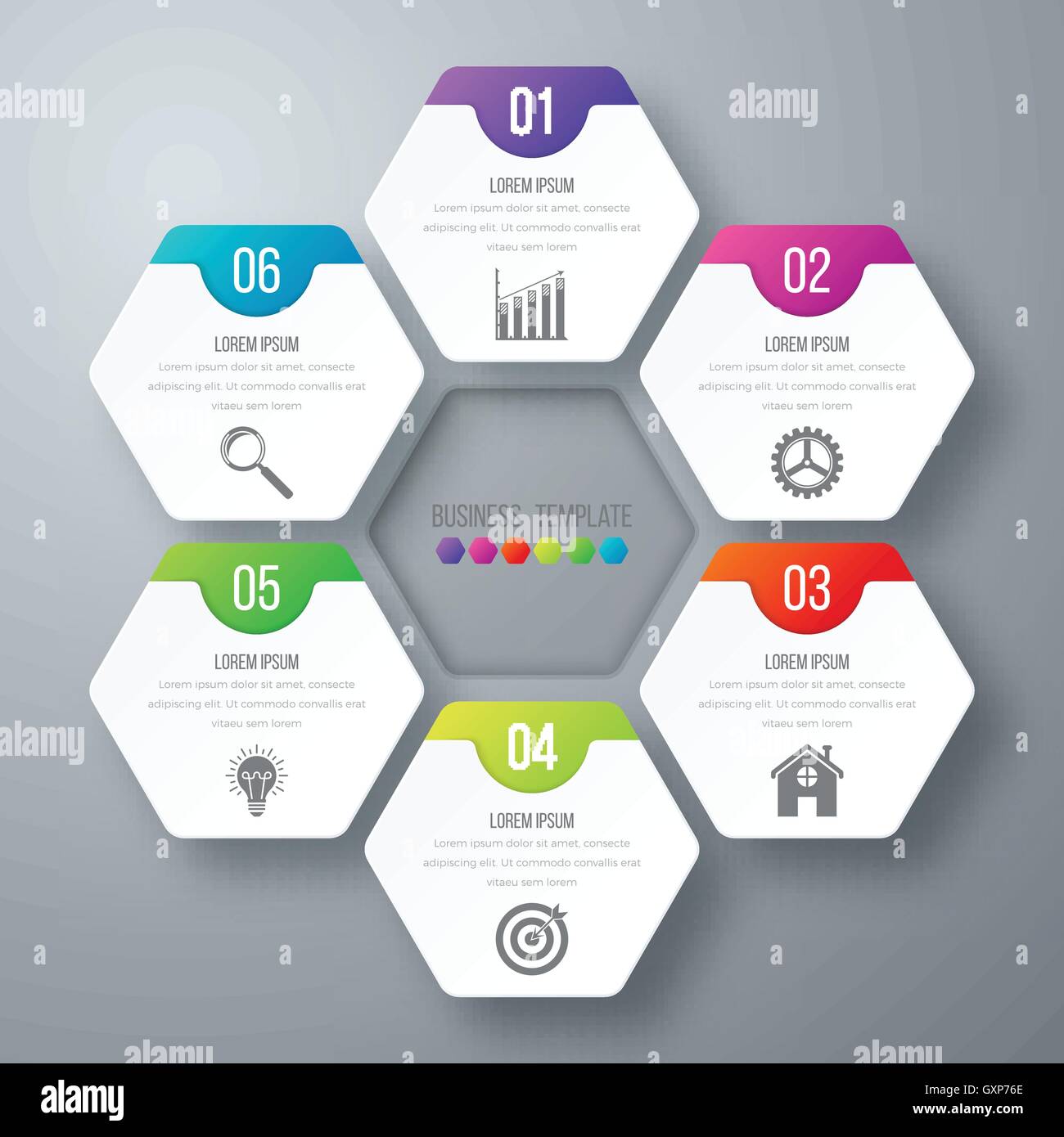 Vector illustration infographics six options Stock Vector Image & Art ...