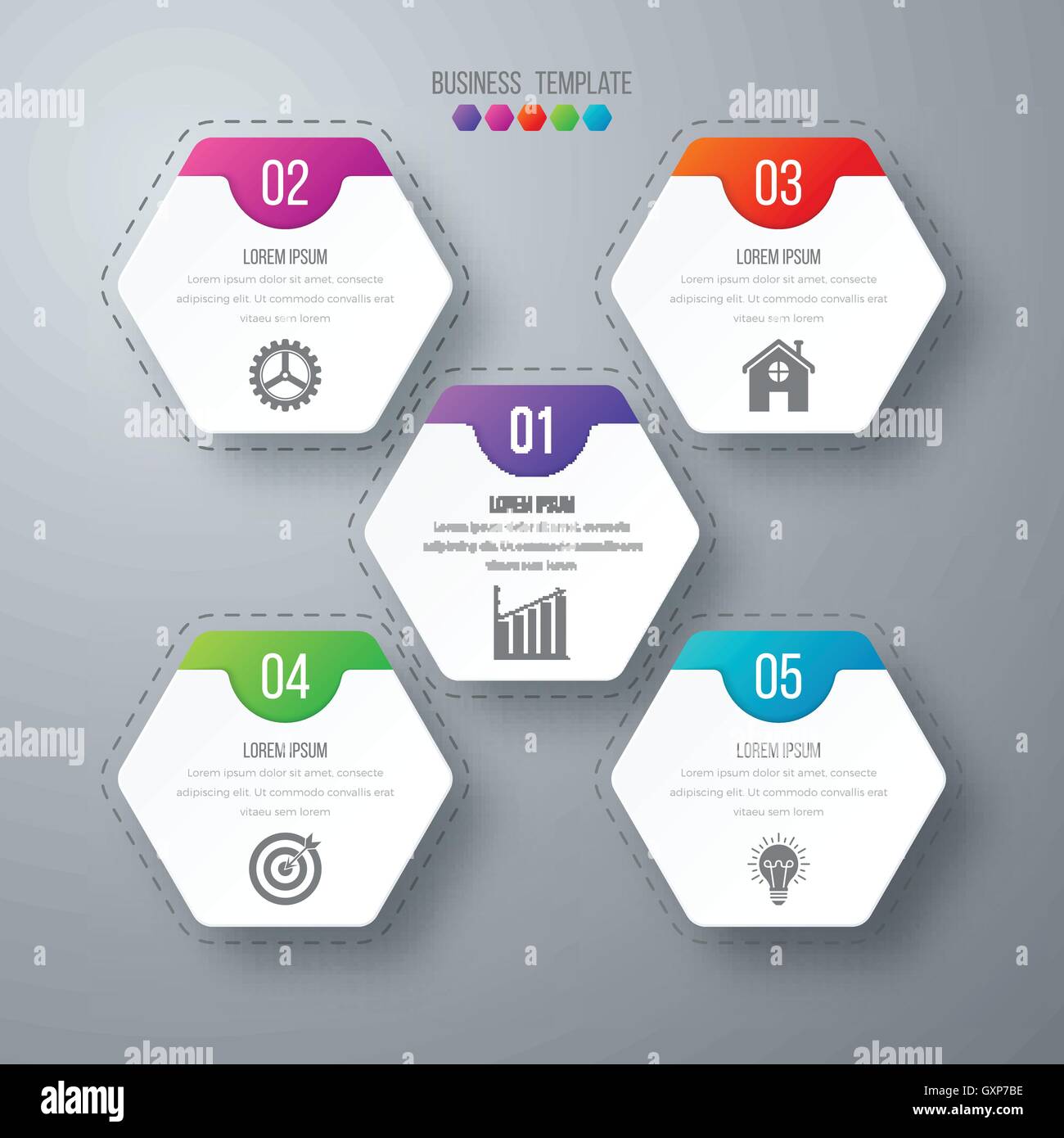 5 Option Menu Elearning Vector illustration infographics five options Stock Vector Image & Art ...