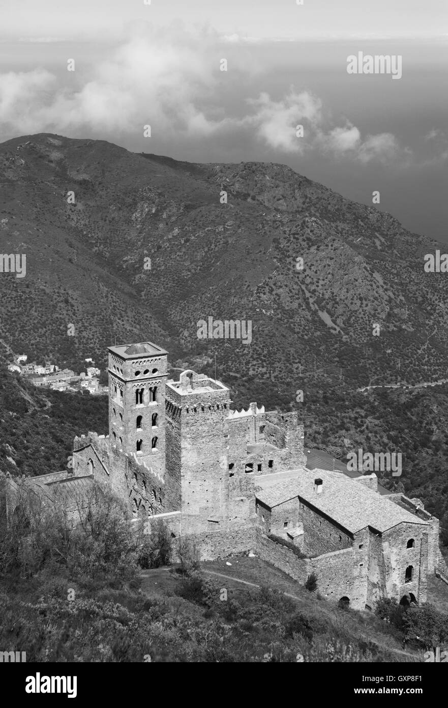 Sant pere de rodes church Black and White Stock Photos Images