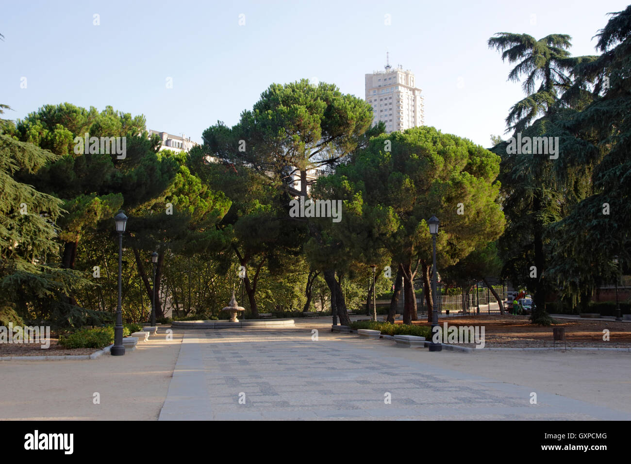 Jardines de Sabatini Madrid Spain Stock Photo