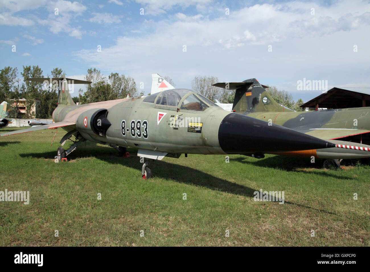 Turkish Air Force F-104 Starfighter on display in the Szolnok Aviation Museum, Hungary Stock Photo