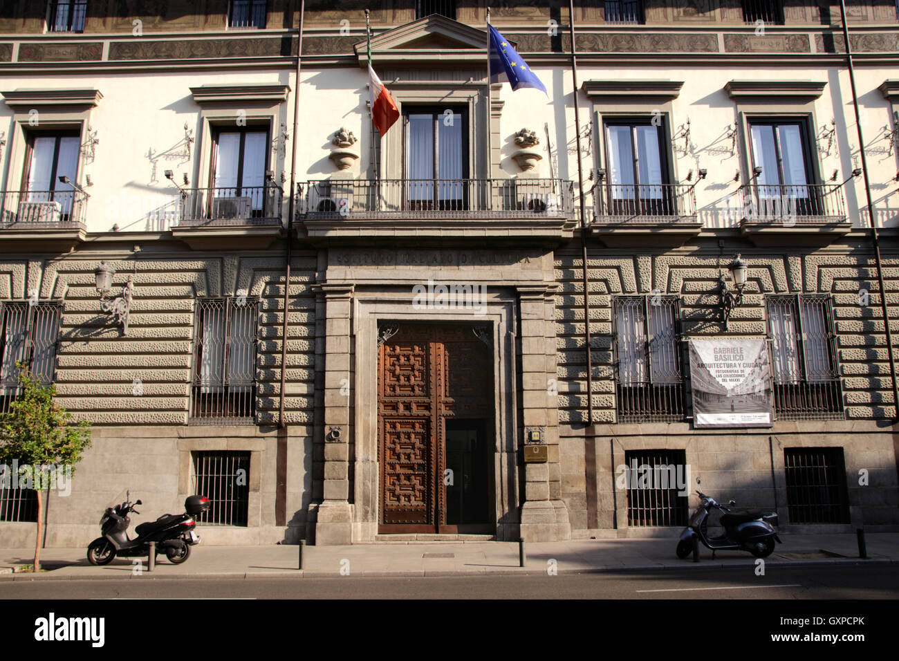 Palacio de Abrantes Italian Cutlural Institute Calle Mayor Madrid Spain Stock Photo