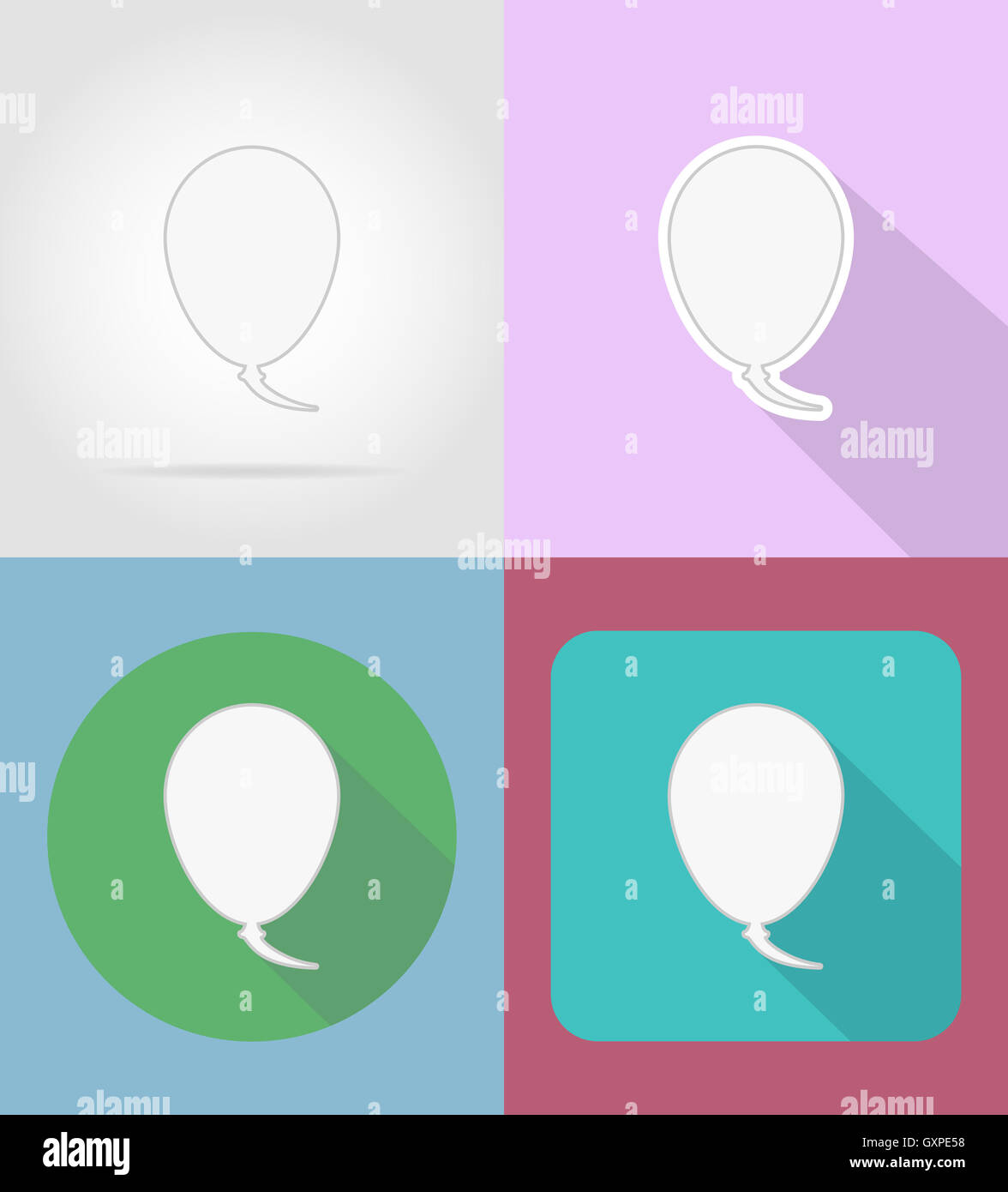 speech bubbles flat icons illustration isolated on background Stock ...